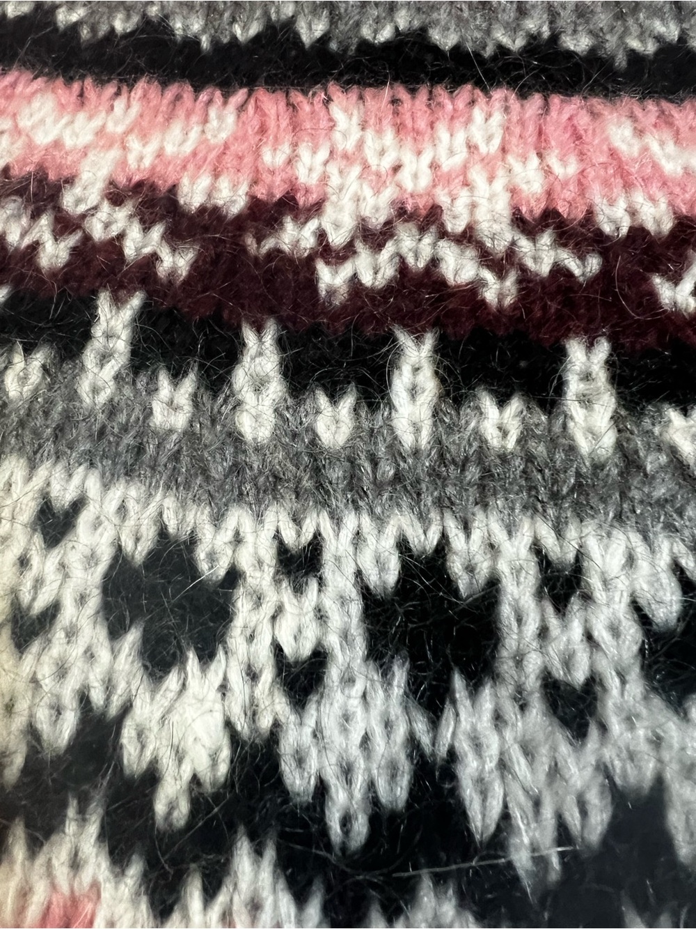Simons Acrylic Mohair Blend Fair Isle Turtleneck Cottagecore Sweater-M - Picture 5 of 14